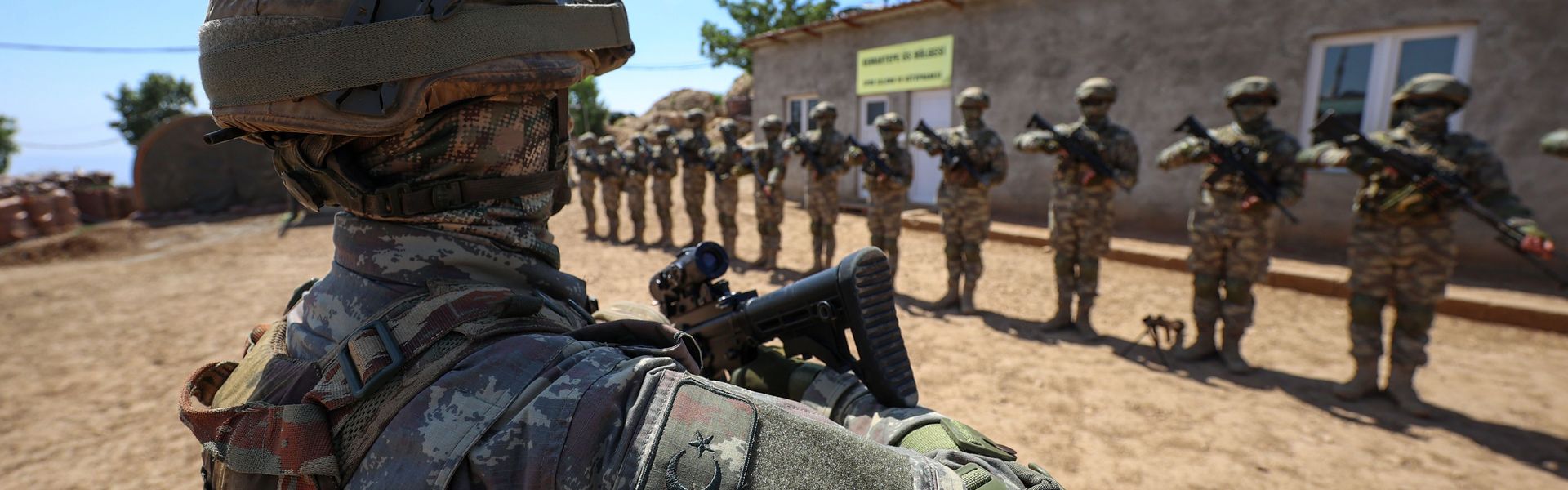 Turkish commandos are seen on their duty to maintain security in northern Iraq's Sinat-Haftanin region in Duhok, Iraq on June 2022. 