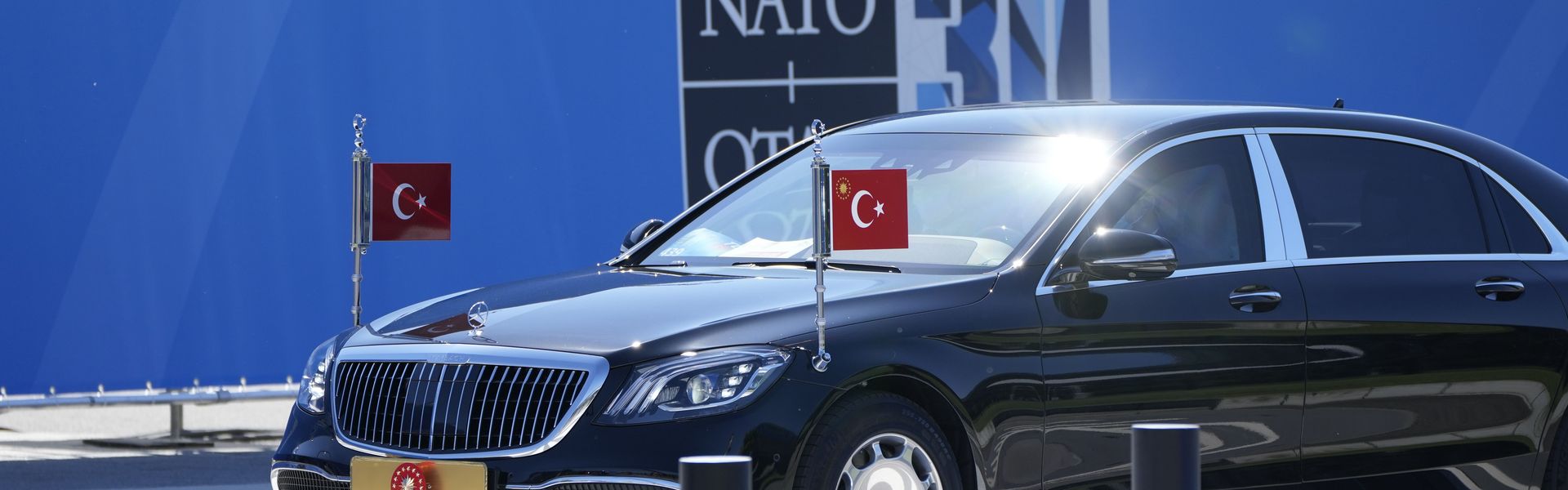 Turkey's President Recep Tayyip Erdogan arrives for a NATO summit at NATO headquarters in Brussels, Monday, June 14, 2021